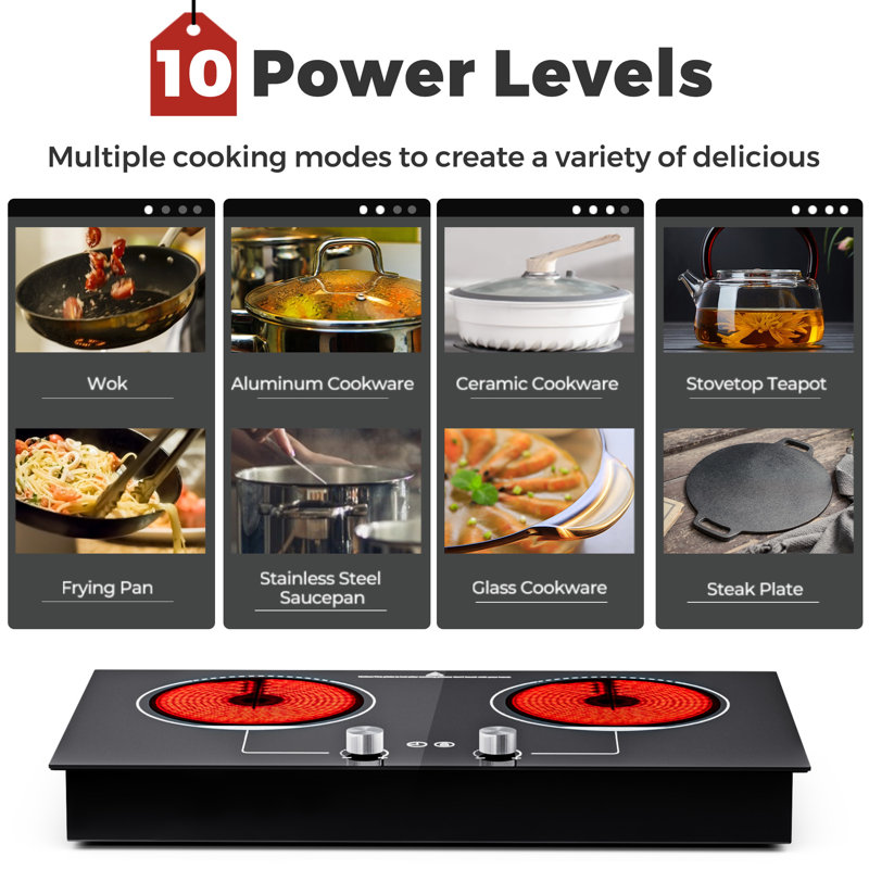 オープニング 大放出セール Control Knob Burner 2 Cooktop, Electric ADVWIN Plug Built in ボディ・フェイスケア
